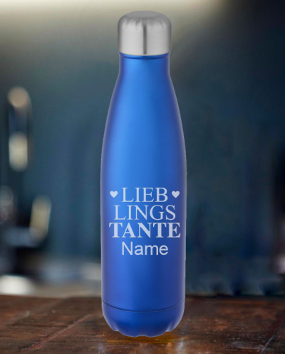 Isolierflasche blau Lieblings